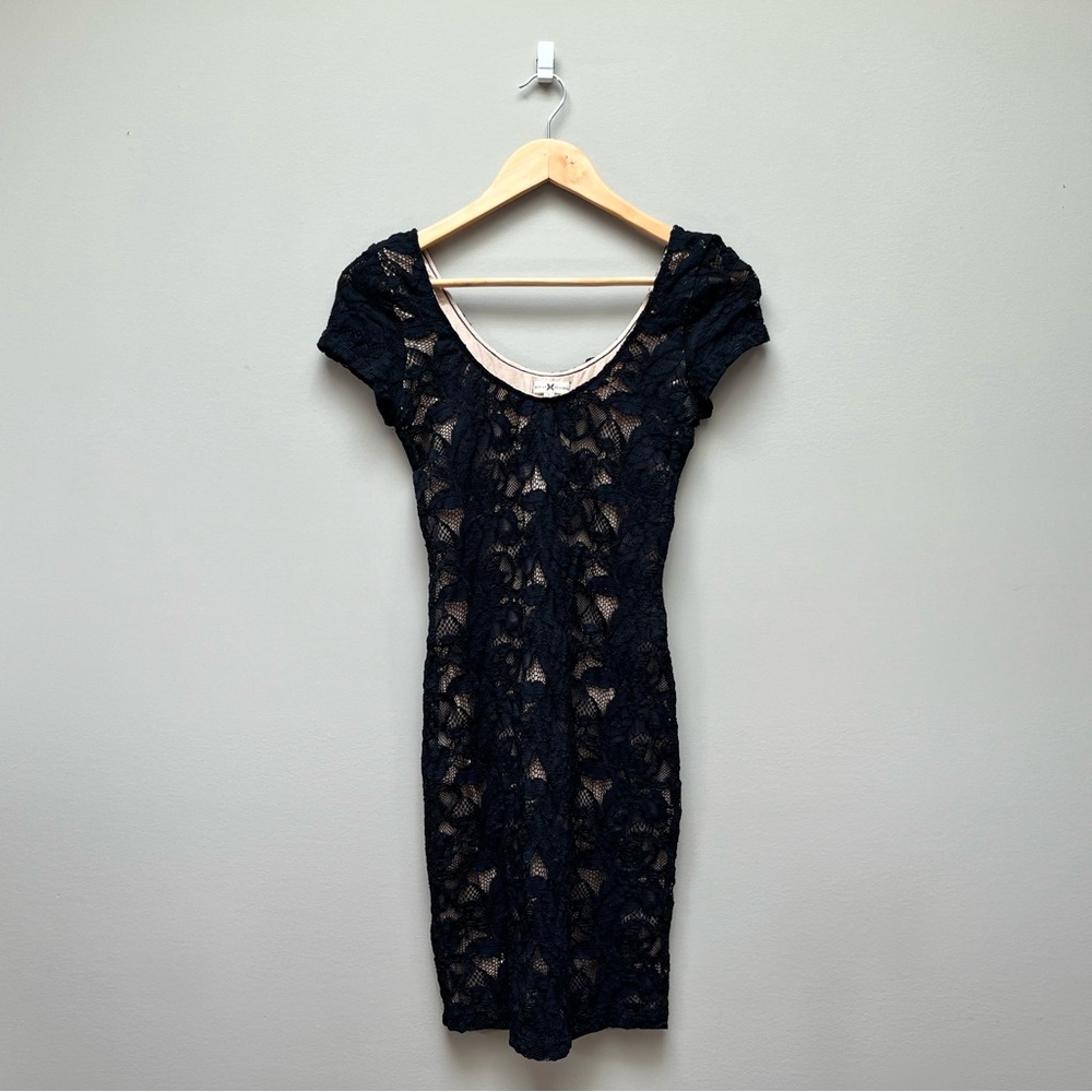 Nightcap Clothing Knockout Black Lace Dress, US Size XS